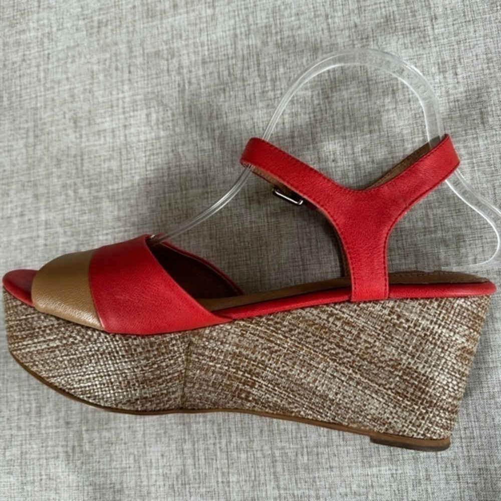 Corso Como leather platform‎ wedge ankle trap summer beachy size 10 - Picture 15 of 16